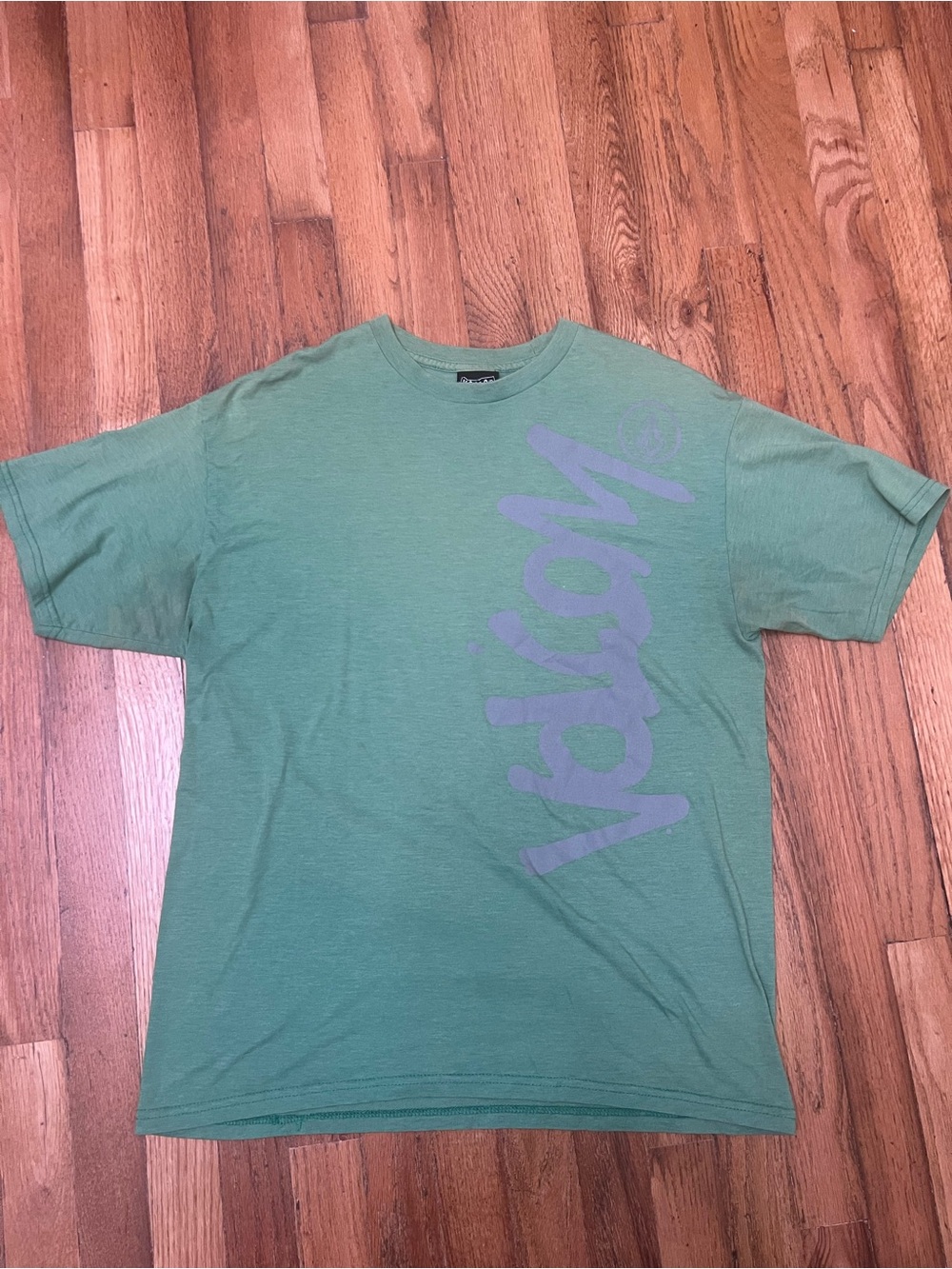 Volcom Men’s Mint Green Diagonal Logo Tee